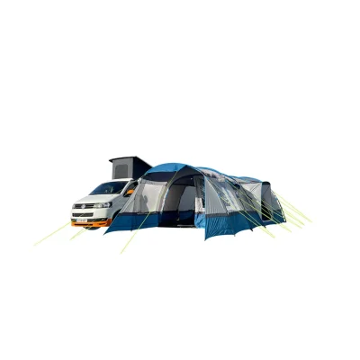 Olpro campervan awning with fiberglass poles on a white background