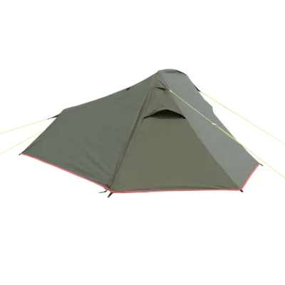 Olpro 2 person dome camping tent isolated on white background showing full structure