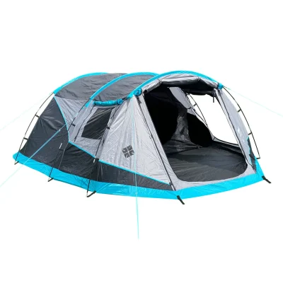 3 person poled dome tent isolated on white background showing full structure