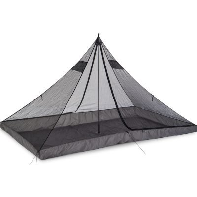 Three quarter view of the breathable 2 person mesh inner, ideal for warm weather wild camping