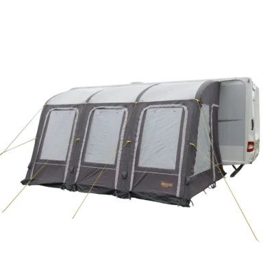 The Atlas represents a clever evolution in awning design by utilizing a hybrid support system.