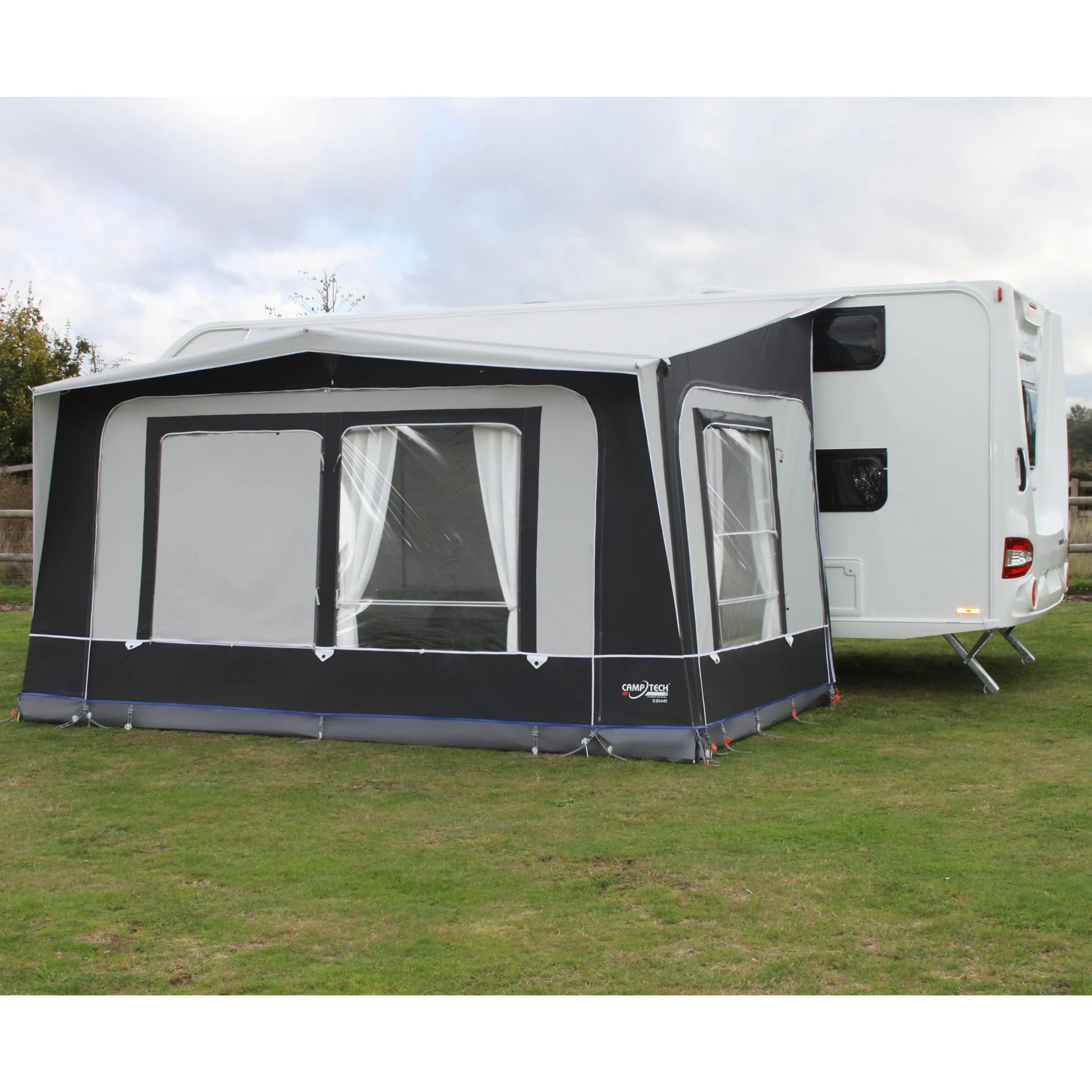 The Count DL Porch Awning is a powerhouse in the seasonal porch category, offering a massive 400cm width that rivals many full-sized awnings while maintaining the ease of a porch setup.
