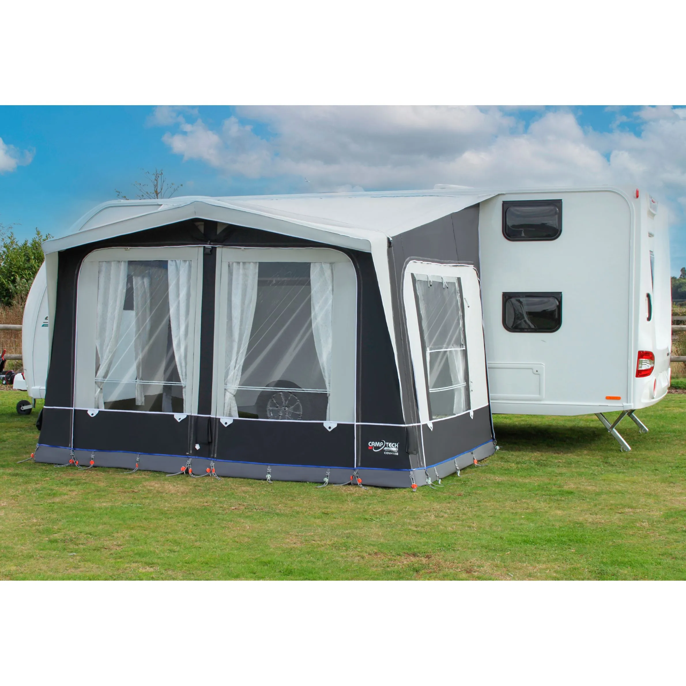The Countess Touring Air Porch Awning is the perfect solution for the active caravanner who values speed and simplicity without sacrificing internal living space.