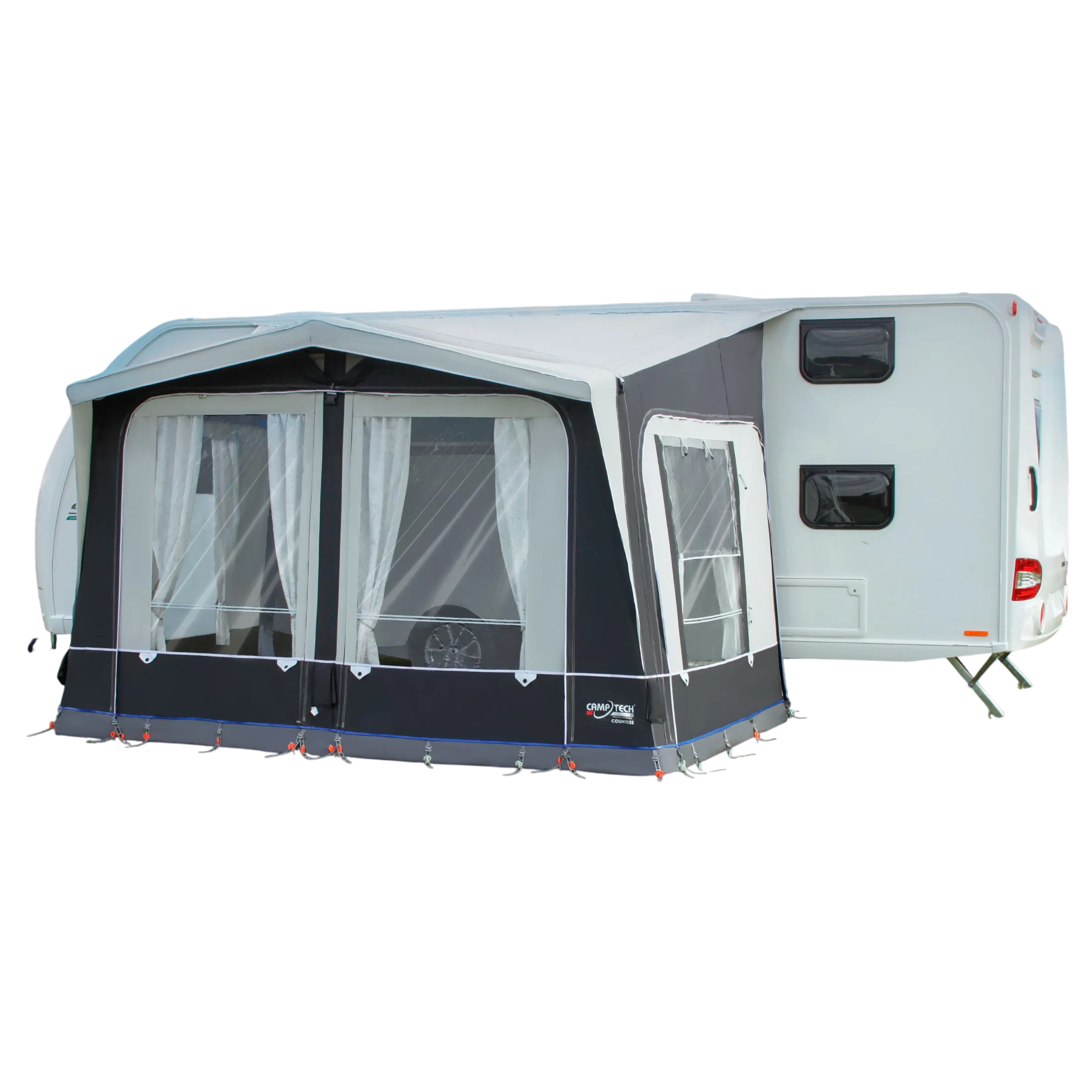 The Countess Touring Air Porch Awning is the perfect solution for the active caravanner who values speed and simplicity without sacrificing internal living space.