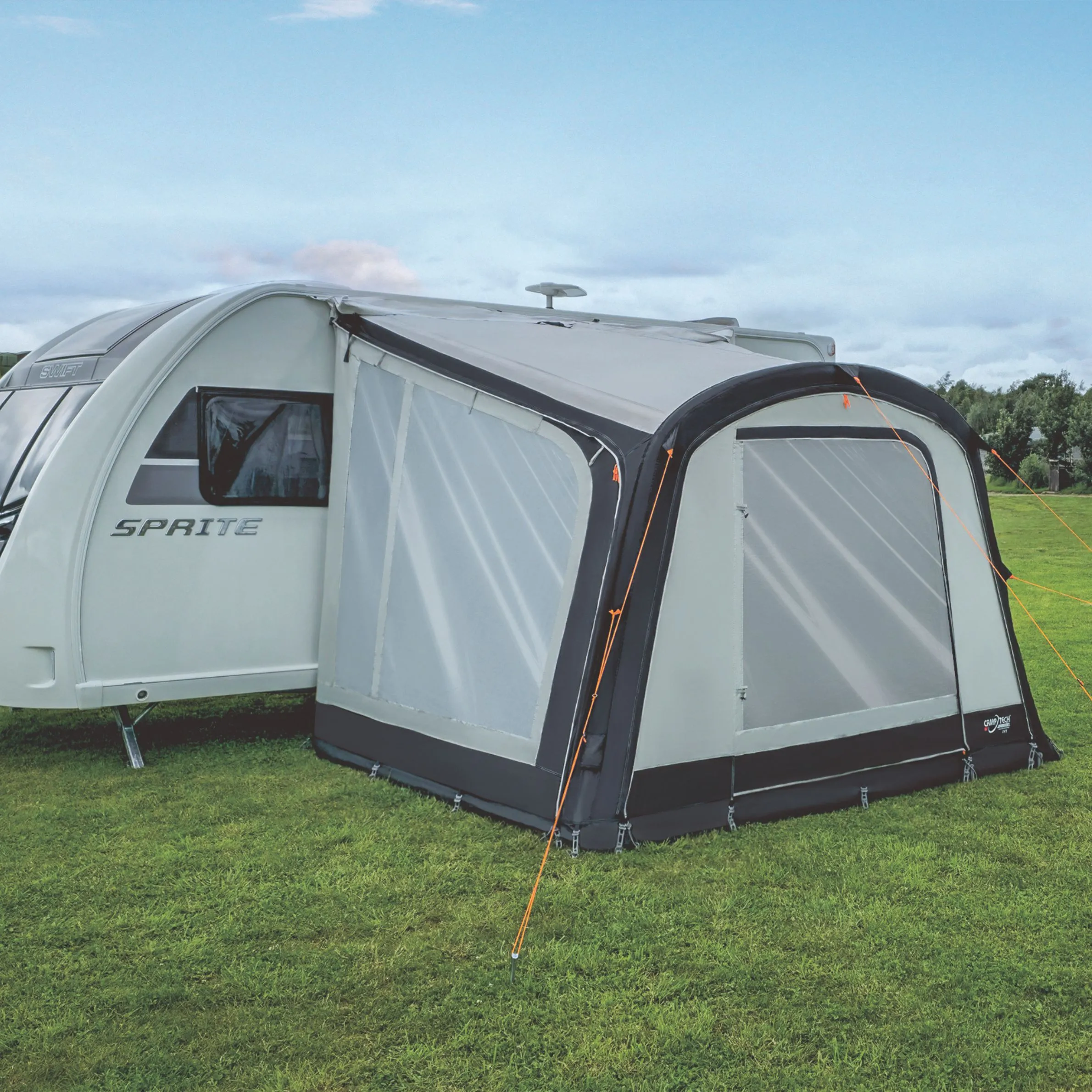 The Ivy Air Roll Air Awning is a brilliant solution for caravanners who value transit convenience without sacrificing the luxury of a full living area.