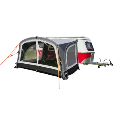 The Majestic awning is a specialized solution for owners of Eriba and Barefoot caravans who have long struggled to find a high-quality shelter that accommodates their unique vehicle height and curved profiles.