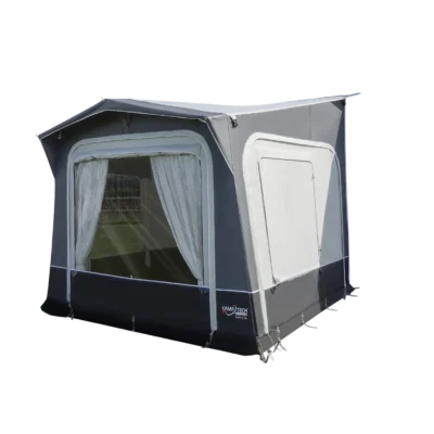 The Prince DL Porch Awning is a stellar choice for touring and seasonal caravaners who place structural rigidity and material resilience at the top of their checklist