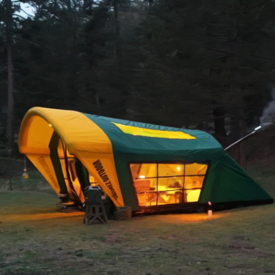 The AIR ARROW Inflatable Tent represents the pinnacle of large-capacity luxury outdoor living, offering an expansive accommodation space that comfortably hosts up to 14 campers.