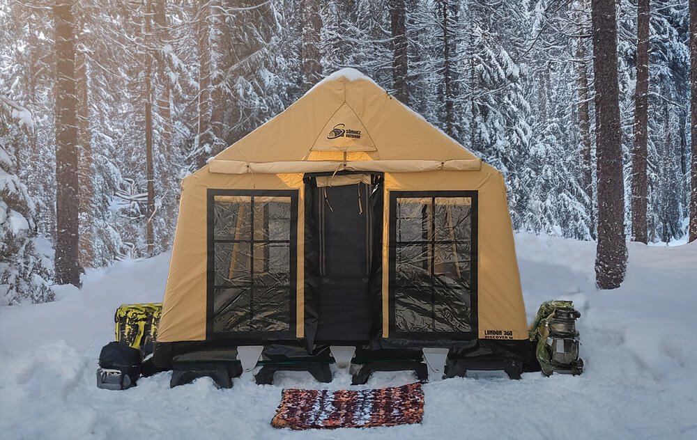 The LONDON 360 DISCOVER Inflatable Tent redefines immersive outdoor living for families of four, blending resort-style glamping luxury with extreme, four-season engineering.